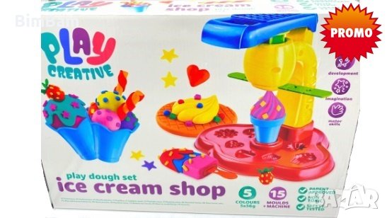 Детска игра Магазин за сладолед с пластилин - Ice cream shop / Play Creative, снимка 1
