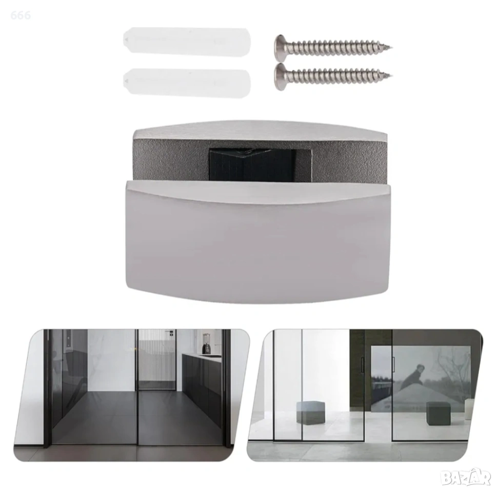 2 броя Водачи за плъзгаща се стъклена врата, снимка 1