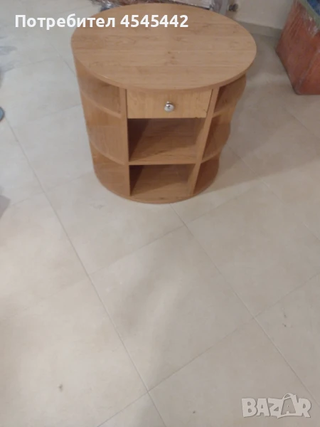Кръгло шкафче с чекмедже, снимка 1