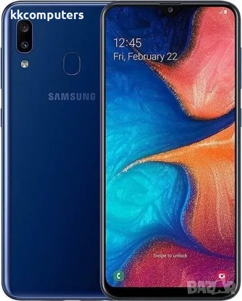 Рамка + Стъкло камера за Samsung A20E (A202) /Черен/ Баркод : 115138, снимка 1