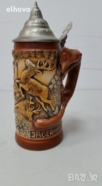 Колекционерска халба с ловни мотиви, снимка 1