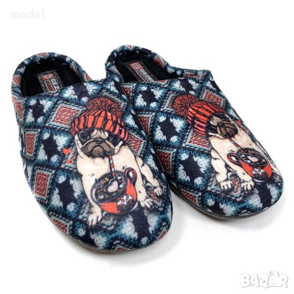 Дамски домашни чехли, пантофи, 37-41, кученце, снимка 1
