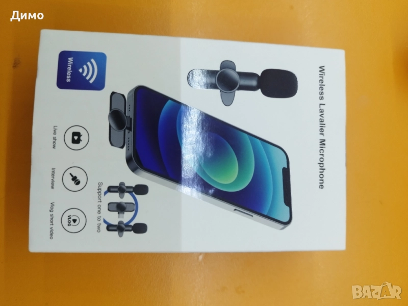 K8 Безжичен микрофон с Lightning връзка – Влогове, подкасти, интервюта и стрийминг, снимка 1