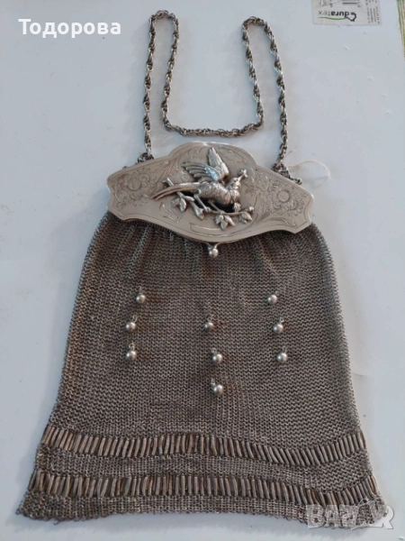 Сребърна дамска чантичка(уникат-сребро 800 проба), 1 800 лв, снимка 1