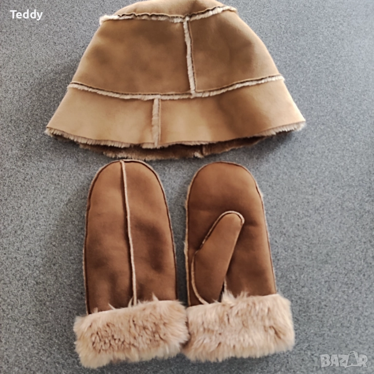 Стилен комплект шапка и ръкавици, снимка 1