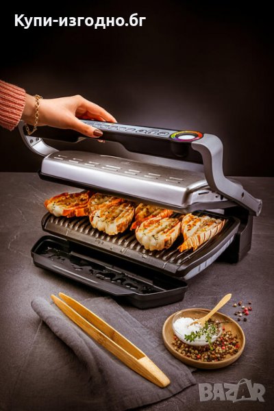 Ел. скара - Tefal OptiGrill  с автоматично измерване на дебелината и температурата, 2000 W - сребро, снимка 1