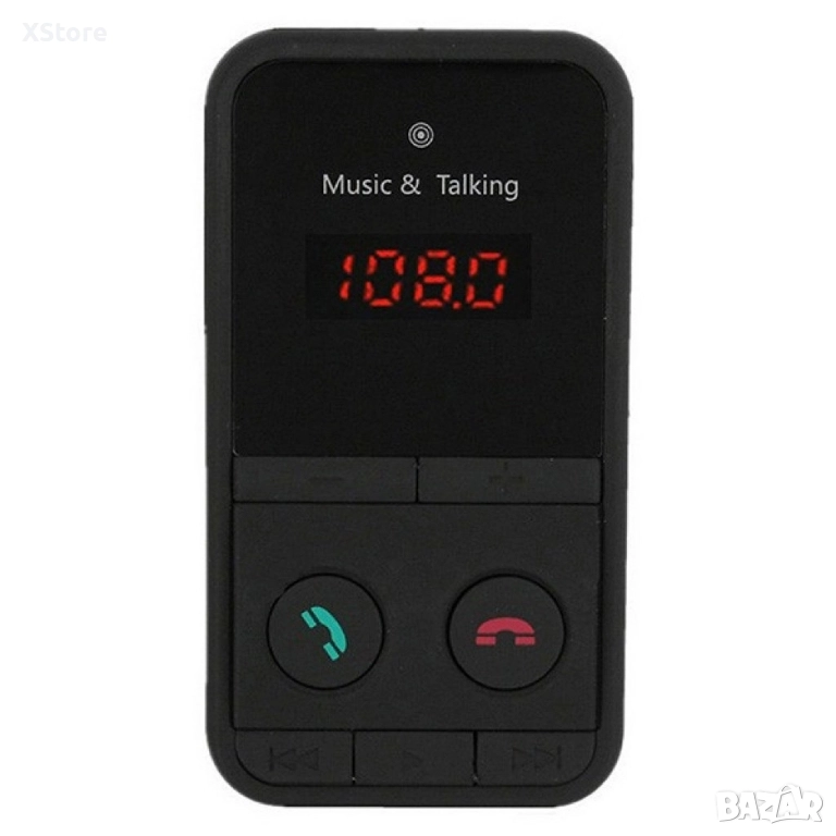 Безжичен MP3 трансмитер с Bluetooth, FM радио SD карта памет до 32 GB HF301, снимка 1