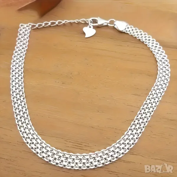 Сребърна гривна, снимка 1