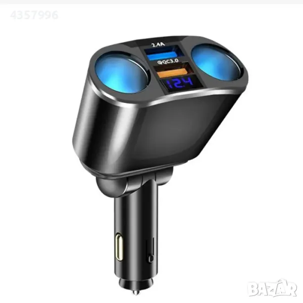 Разклонител за запалка + волтметър PG152, снимка 1