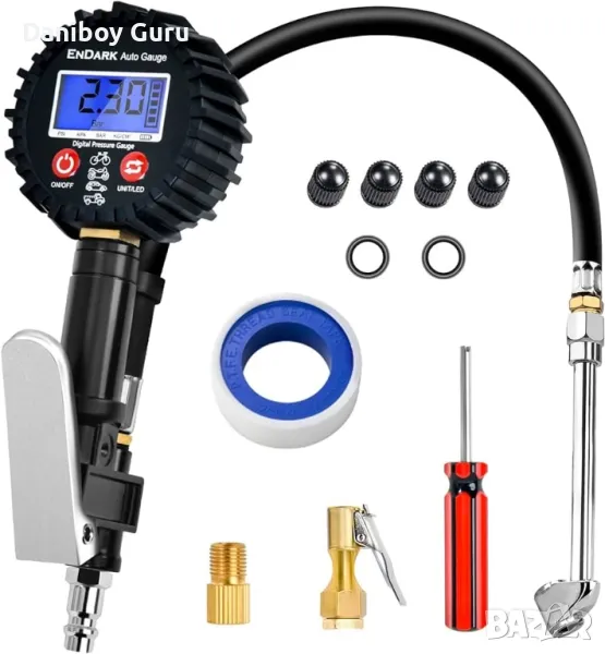 Цифров манометър за помпане на гуми  , снимка 1