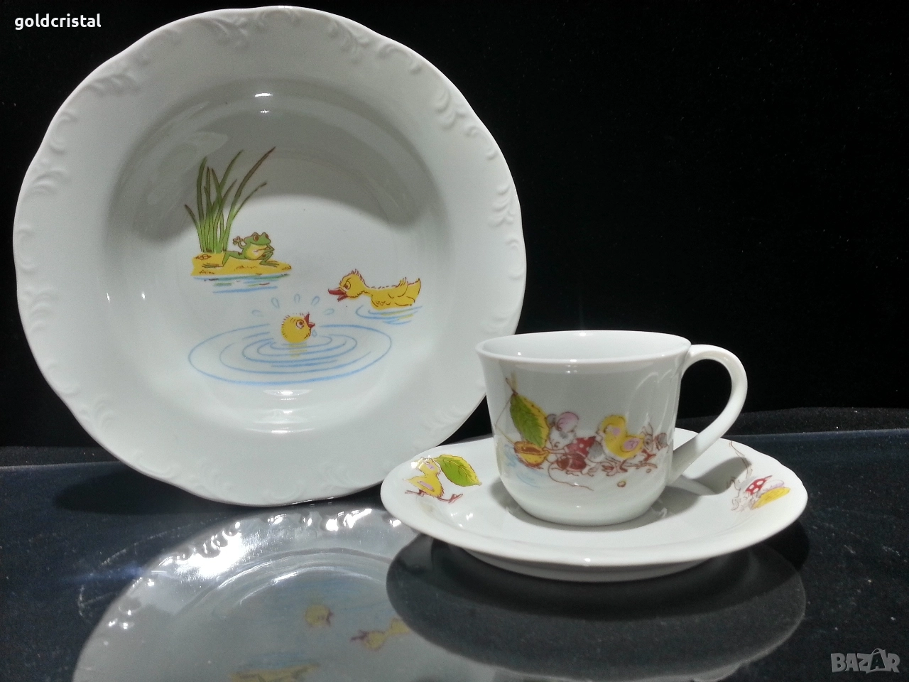 български порцелан детски комплект , снимка 1