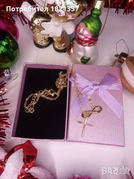 Колие кръст с безкрайност, снимка 1