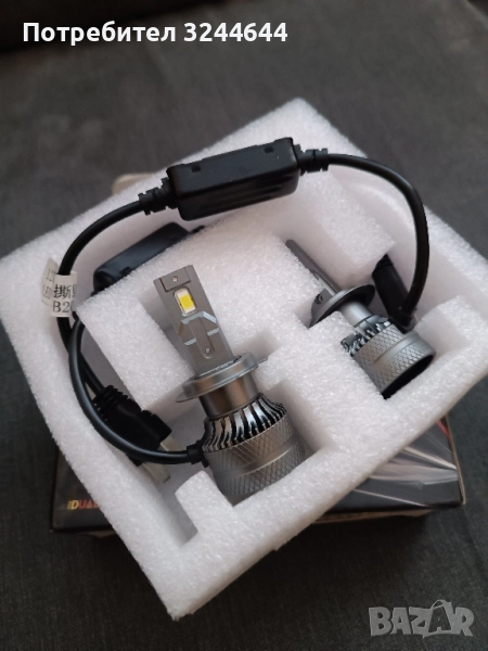 H7 led крушки 6000к canbus, снимка 1