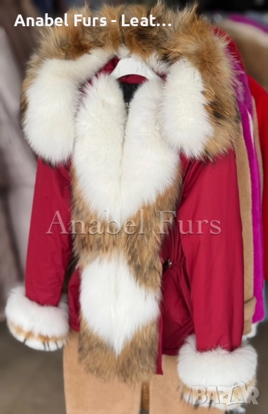 Дамски парки от естествен косъм, снимка 1