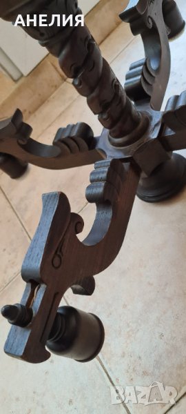 Ретро полилей ръчна дърворезба , снимка 1