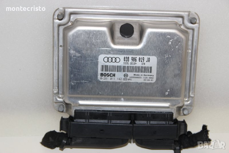 Моторен компютър ECU Audi A4 B6 / 038 906 019 JQ / 038906019JQ / 0 281 011 142 / 0281011142, снимка 1