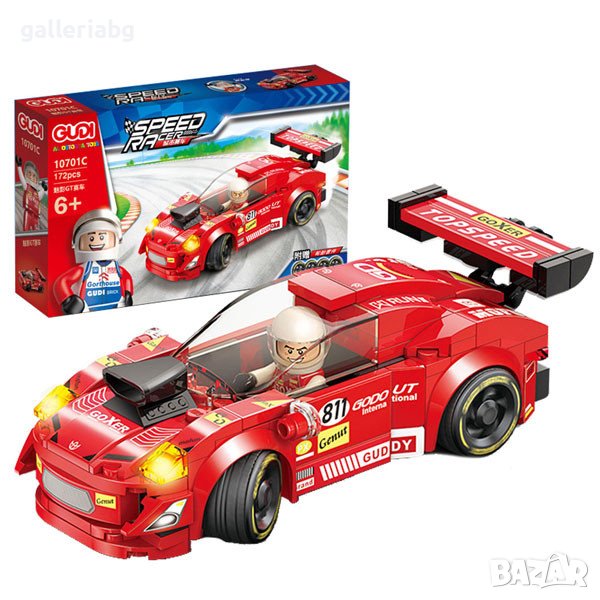 Конструктор на състезателна кола с фигурка , снимка 1