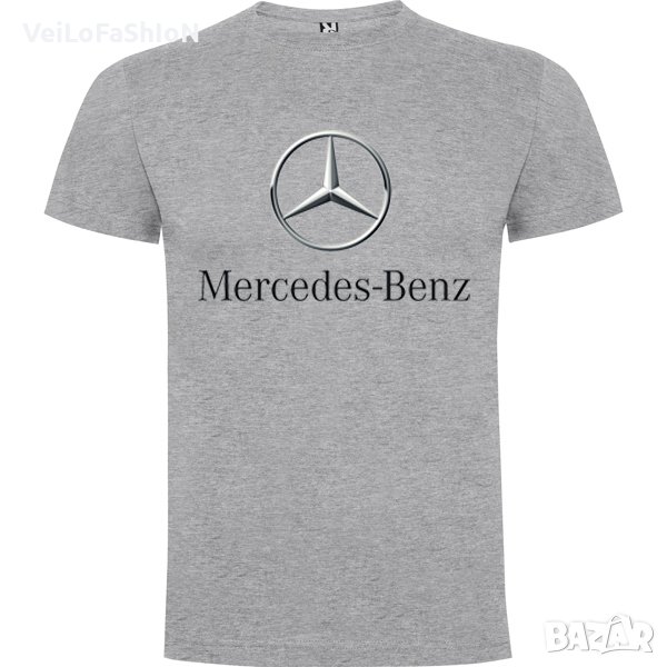 Нова мъжка тениска Мерцедес (Mercedes - Benz) в сив цвят, снимка 1