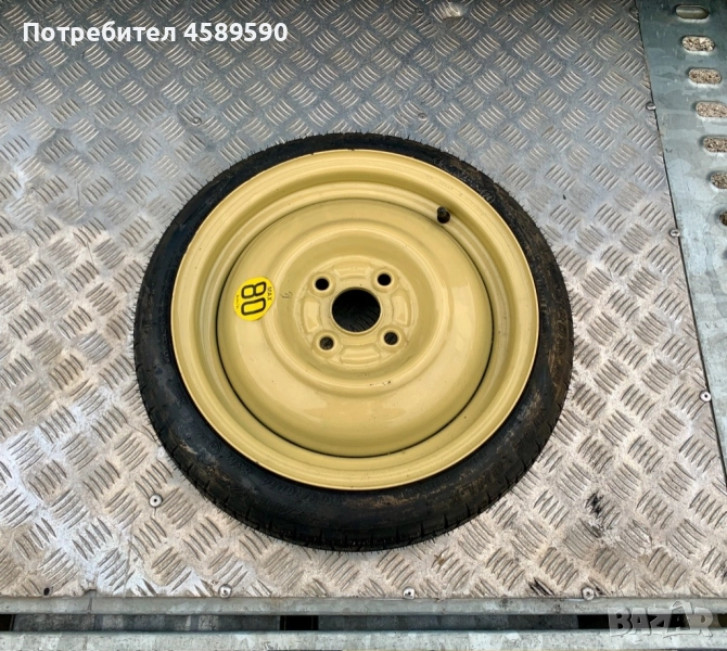 Патерица/Резервна гума 14цола 4x100 за Toyota,Mazda,Hyundai,Kia,Suzuki,Daihatsu,Opel, снимка 1