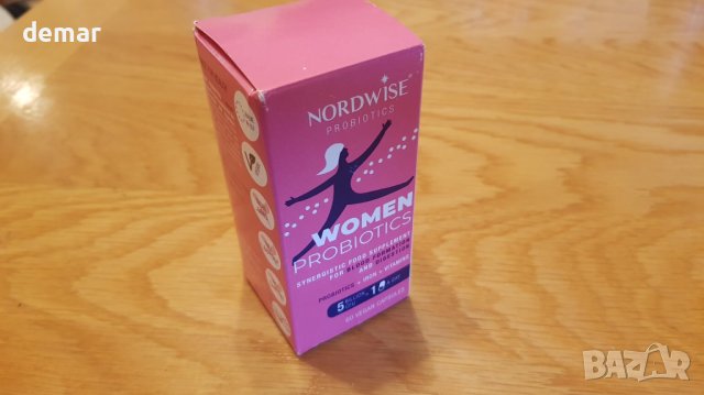 Nordwise Пробиотици за жени, веган, 60 капсули, снимка 10 - Хранителни добавки - 43427561