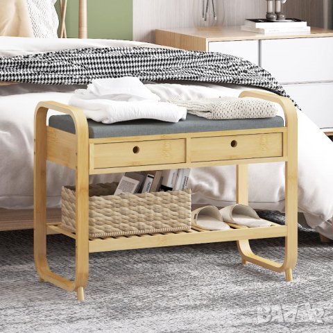 Шкаф за обувки / Пейка ZJSJ-SS01BB, снимка 4 - Шкафове - 39824994