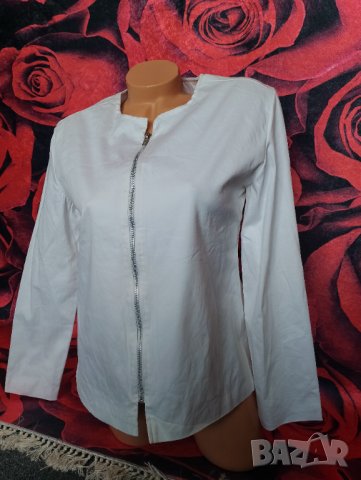 Бяло яке жакет тип сако М, снимка 3 - Якета - 36766196