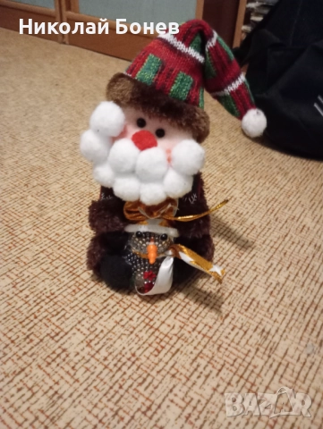 Плюшен дядо Коледа със Снежко, снимка 1