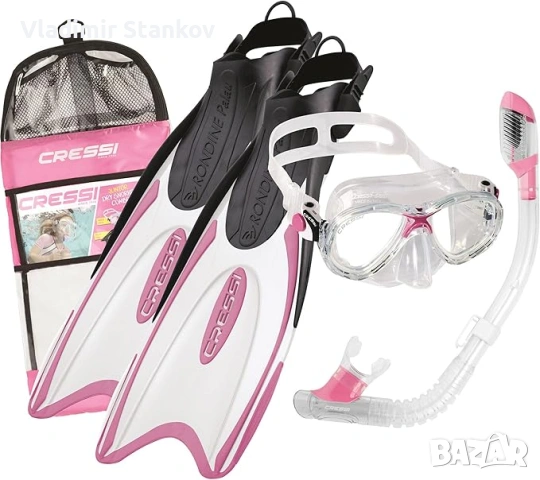 Комплект маска, плавници и шнорхел Креси