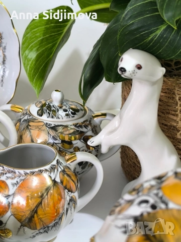 Руски порцелан ЛФЗ сервиз за чай , снимка 7 - Сервизи - 51673920