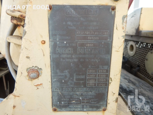 Мотокар FENWICK 2500 , снимка 13 - Индустриална техника - 22989180