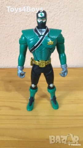 Switch Action Figure Bandai 2010 Power Rangers Green Samurai, снимка 3 - Колекции - 53469174