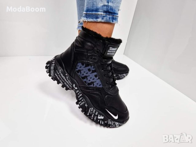 💯Стилни черни дамски зимни боти💯