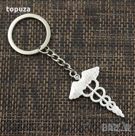 Ключодържател докторски медицински хромиран Medicine Symbol 49x30mm, снимка 3 - Аксесоари и консумативи - 32888113