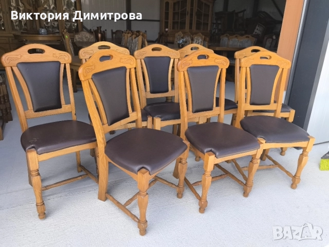 Комплект от 8 трапезни стола , снимка 10 - Столове - 51714506