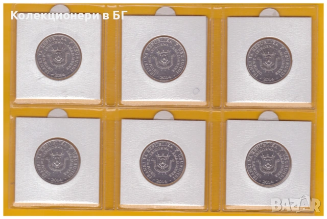 ЛОТ ШЕСТ МОНЕТИ 5 ФРАНКА 2014 /С ПТИЦИ/ ОТ БУРУНДИ , снимка 5 - Нумизматика и бонистика - 53297625