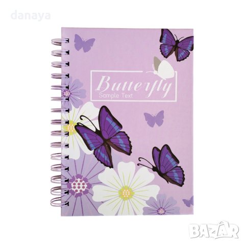 4453 Тетрадка Butterfly, С твърди корици, Широки редове, 95 листа, Офсет, снимка 2 - Ученически пособия, канцеларски материали - 44083436