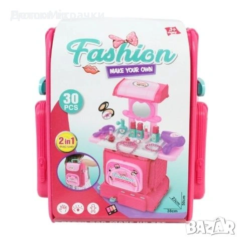 Детска тоалетка в раница, комплект с козметика, за деца , снимка 3 - Образователни игри - 53039877