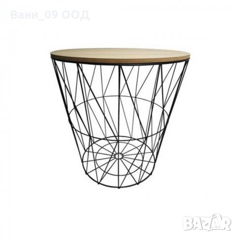 Интериорна масичка-дърво и метал