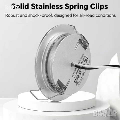 12V LED вградена таванна лампа за кемпер, 2.5W 6 броя CRI 93, снимка 4 - Къмпинг осветление - 53590386