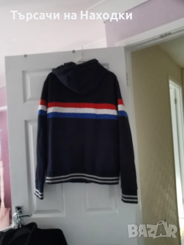 Мъжки суичър Superdry Тъмно синьо Navy Hooded Zip Up Jacket Size XL , снимка 5 - Суичъри - 52188623