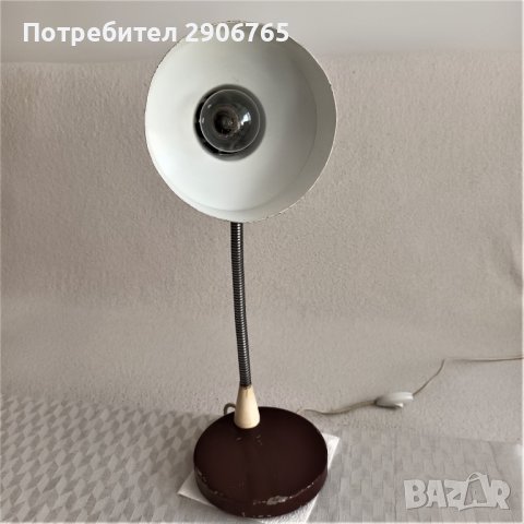 Стара индустриална настолна лампа работеща, снимка 7 - Антикварни и старинни предмети - 38399191