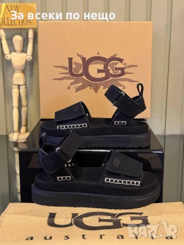 UGG Дамски Черни Сандали ЮДЖИДЖИ Код E726, снимка 2 - Сандали - 51227501