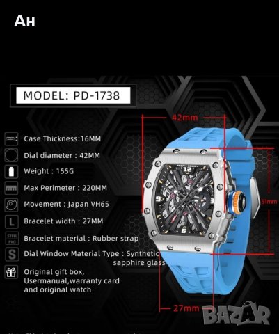 Pagani Design мъжки часовник, снимка 2 - Мъжки - 43930135