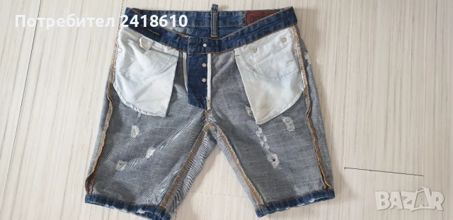 Dsquared2 Italy Short Jeans Mens Size 32 ОРИГИНАЛ! Мъжки Къси Дънкови Панталони!, снимка 16 - Къси панталони - 51205181