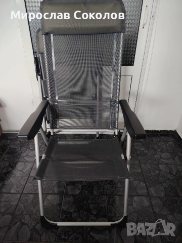сгъваем алуминиев стол с 5 позиции на облегалката 2 бр., снимка 2 - Градински мебели, декорация  - 52678558