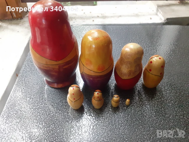 Стара руска кукла матрьошка 8 в 1, снимка 4 - Антикварни и старинни предмети - 50667098