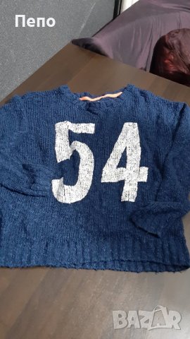 Синьо пуловерче, снимка 1 - Блузи с дълъг ръкав и пуловери - 27706846