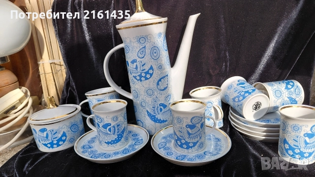 Нов неупотребяван Български порцеланов сервиз за кафе от старото производство , снимка 2 - Сервизи - 52957608