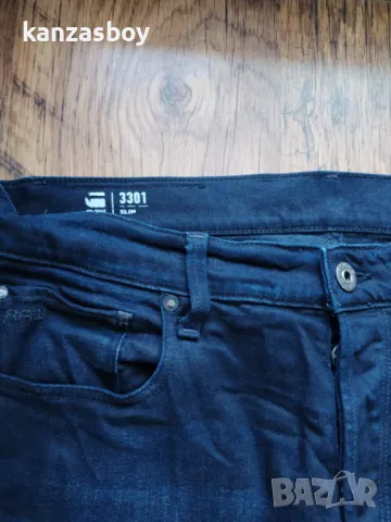 g-star 3301 slim - страхотни мъжки дънки 33 КАТО НОВИ , снимка 6 - Дънки - 49235965