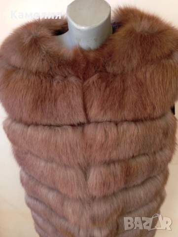 Дълга жилетка от лисица , снимка 8 - Палта, манта - 52955720